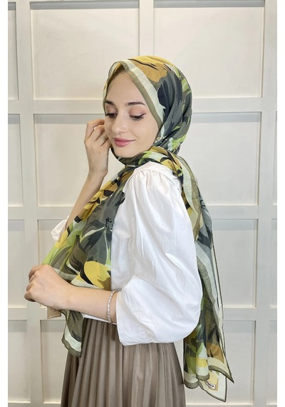 E1352 Cardion Pamuk İpek Şal Mint Yeşil