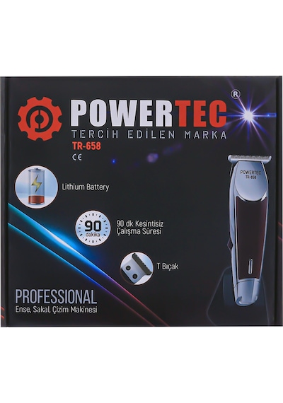 Powertec TR-658 Profesyonel Ense Sakal Çizim Tıraş Makinesi