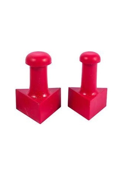 Mühür Kauçuk Alaşım Kırmızı Kaşe Üçgen 25x25mm