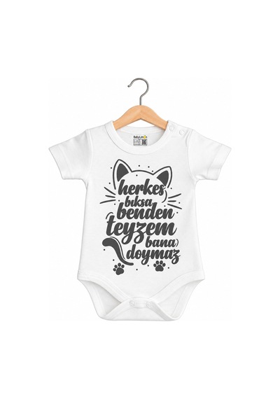Babylimon Unisex Bebek Beyaz Herkes Bıksa Benden Teyzem Bana Doymaz Baskılı Body Zıbın Acb0011 Beyaz - 936542555 Beyaz
