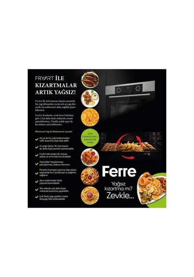 Fryart XE63CS-BL135-D063 Siyah Cam Ankastre Set