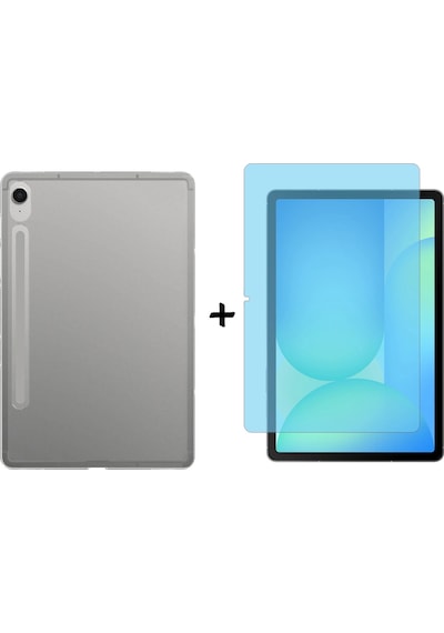 Forzacase Samsung Uyumlu Galaxy Tab S10 Fe 10.9 X520 Silikon Kılıf + Nano Esnek Ekran Koruyucu Film Fc013 Silikon