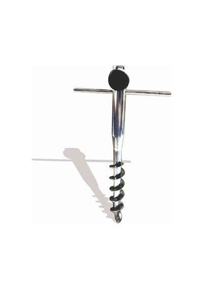 Bilgehanelektronik 40 Cm Plaj Şemsiyesi Kazığı Metal Plaj Şemsiye Kazığı Burgulu Kaz