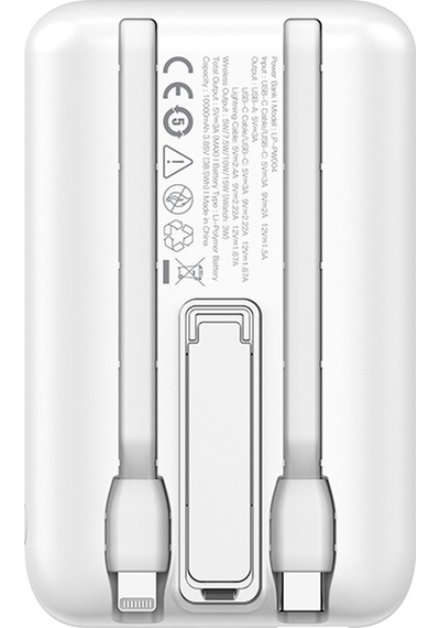Lapas Lp-pw004 Akıllı Saat Kablosuz Şarj Özellikli Wireless Powerbank 10000mah 15w Beyaz