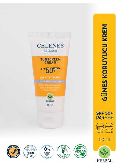 Herbal Güneş Kremi Kuru Ve Hassas Ciltler Spf 50+ 50ml, 5160155