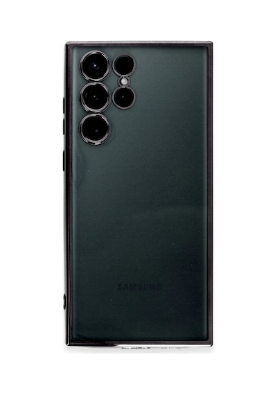Samsung Galaxy S22 Ultra Kılıf Razer Lensli Silikon - Siyah 0.2M-Çok Renkli