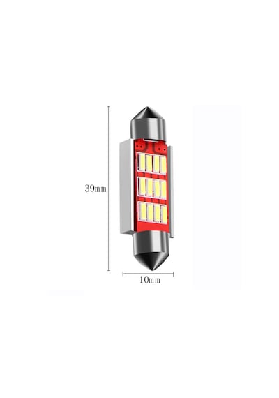 2 Adet 39mm Sofit Led Ampul 12 Ledli Plaka,iç Aydınlatma