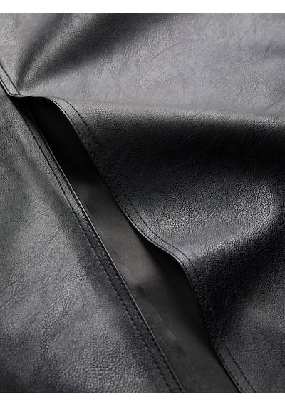 Jack&jones Jjxx Minimalist Maxi Deri Etek Ön Yarığı Detaylı - Günlük & Şık Siyah