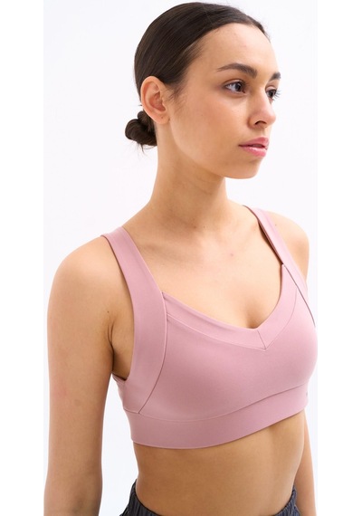 Normal People Bela - Spor Bra / Şeftali Dokulu Peach Skin Kumaş Lila