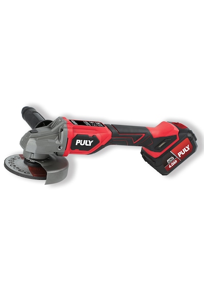 Puly Professional BLM-298 20V 125MM Kömürsüz Akülü Avuç Taşlama Dijital Hız Ayarlı 2x4.0AH Akü Şarj Cihazı ve Pulybox Çanta