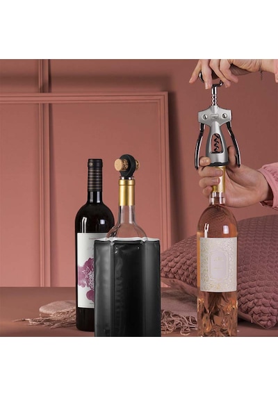 Vacu Vin Şişe Tıpası Siyah 2 Parça Çok Renkli