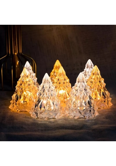 AMBER LED IŞIKLI ÇAM AĞACI MİNİ ÇAM AĞACI IŞIKLI YILBAŞI AĞACI DEKOR ÇAM AĞACI LED LİGHT NOEL TREE