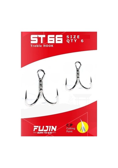 Fujin St66 Üçlü Maket Balık İğnesi Nickel 4