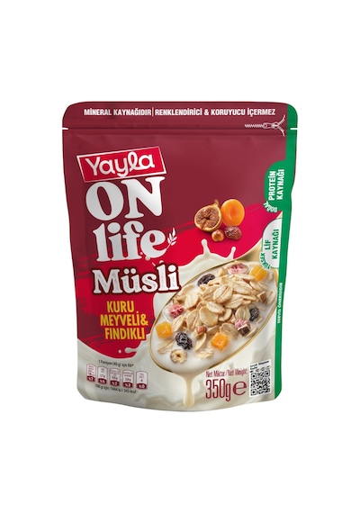 Yayla Onlife Kuru Meyveli Fındıklı Müsli 350 G X12