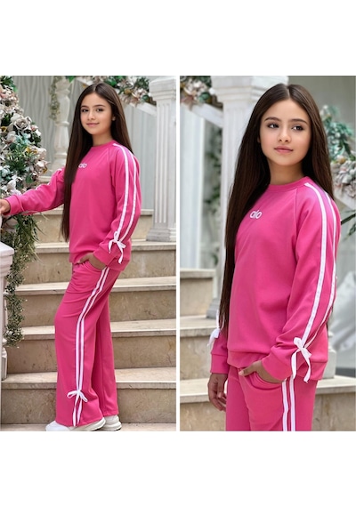 Kurdele Detaylı Alo Fitilli 2 Li Eşofman Takımı - 6/16 Yaş - 31506 Pembe Kurdele Detaylı Alo Fitilli 2 Li Eşofman Takımı - 6/16 Yaş - 31506 Pembe