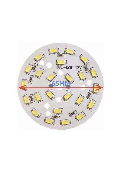 12 Volt 12 Watt Smd 5630 Ledli Hazır Led Modül 65 Mm Beyaz (3 Adet)