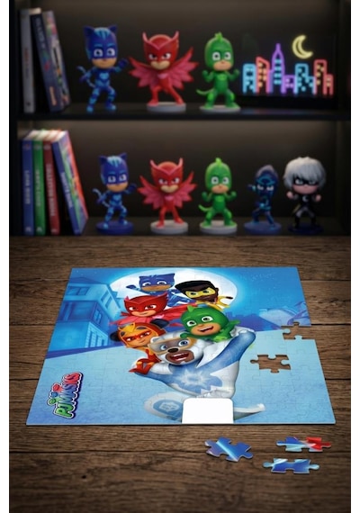 Pijamaskeliler 60 Parça Çocuk Puzzle Eğitici Ve Öğretici Figür Karakterli Oyuncak Yapboz