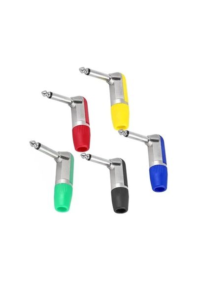 Hubrendy Sh Powermaster Pm-11254 6.3 Mm Mono L Tip Plastik Gövde Metal Uç Gitar Jack