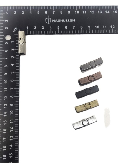6x12 Mm Deri Bileklik Kiliti Mıknatıslı Kilit 40 Adet 6 X 12 / Gümüş Rengi