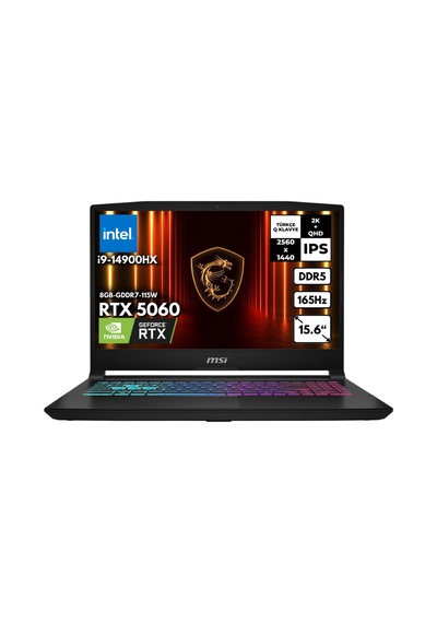 MSI Katana 15 HX B14WFK-450XTRHMF47 i9-14900HX 48 GB 4 TB SSD 8 GB RTX5060 15.6" W10P Dizüstü Bilgisayar