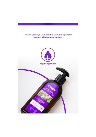 Tresan Biberiye Canlandırıcı Sülfatsız Bakım Saç Kremi 300 Ml 2 Adet
