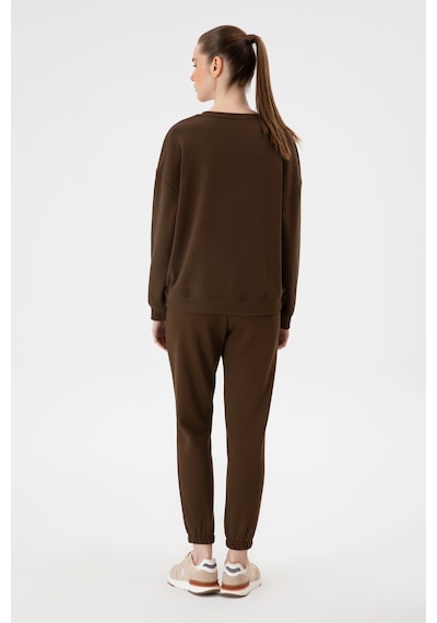 U.S. Polo Assn. Kadın Kahverengi Şardonlu Jogger Eşofman Altı 50313581-VR029 U.S. Polo Assn. Kadın Kahverengi Şardonlu Jogger Eşofman Altı 50313581-VR029