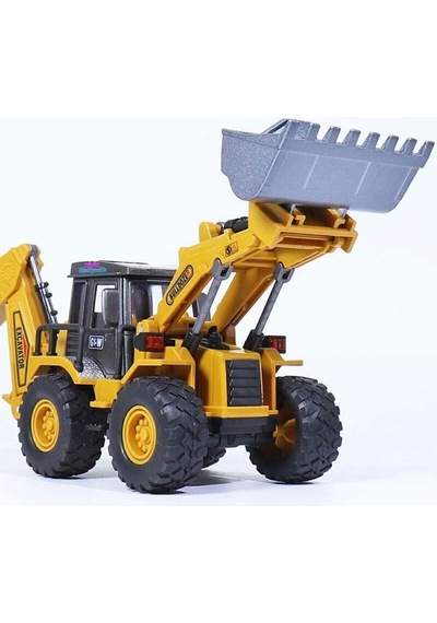 Oyuncak Metal Buldozer Ekskavatör Kepçe İş Makinası 32 Cm
