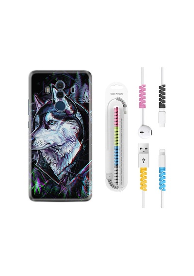 Huawei Mate 10 Pro Kılıf Kablo Koruyuculu Dog Eyes 1761