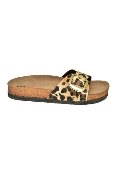 Fox Shoes P777507202 Leopar Süet Günlük Kadın Terlik Leopar-süet Çok Renkli