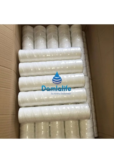 25 Adet 10" İnç İplik 5 Micron Sediment Sargı Tortu İp Filtre