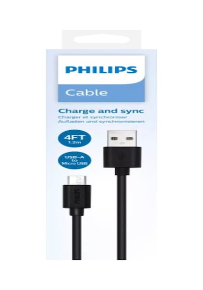Philips USB - Micro USB Şarj Kablosu (1.2M PVC) DLC3104U/00