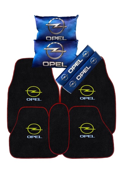 Opel 5 Parça Oto Halı Paspas & Dijital Baskılı Mavi Konfor Seti Araç İçi Şık Ve Koruyucu Aksesuar