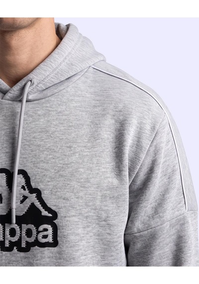 Kappa Logo İrente Tur Erkek Gri Regular Hoodie