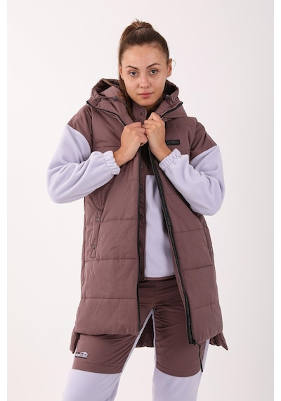 Maraton Sportswear Comfort Kadın Kapşonlu Kolsuz Basic Lila Yelek 21402-lila Lila