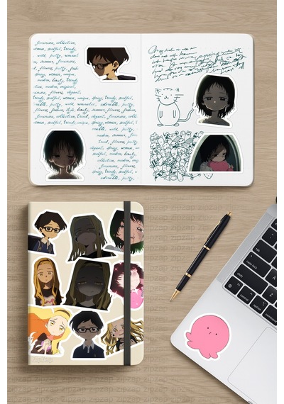 Takopi's Original Sin Takopii No Genzai Anime Telefon Laptop Sticker Paketi 24 Adet Çok Renkli
