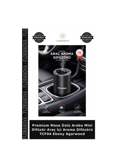 Premium Masa Üstü Araba Mini Difüzör Araç İçi Aroma Difüzörü Tcf04 Ebony Agarwood