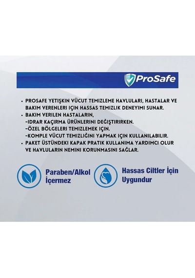 Yetişkin,hasta Vücut Temizleme Havlusu 1 Paket 48 Li Diğer