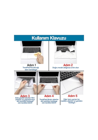 Macbook Pro 14.2 İnç Touchpad Trackpad Koruyucu Sticker Uyumlu M1 M2 M3 M4 M5 Mat Ultra İnce Çi Standart