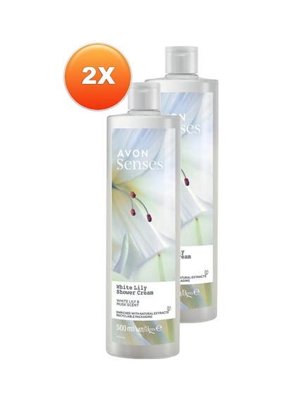 Avon Senses White Lily Beyaz Zambak Kokulu Duş Jeli 2 x 500 ML