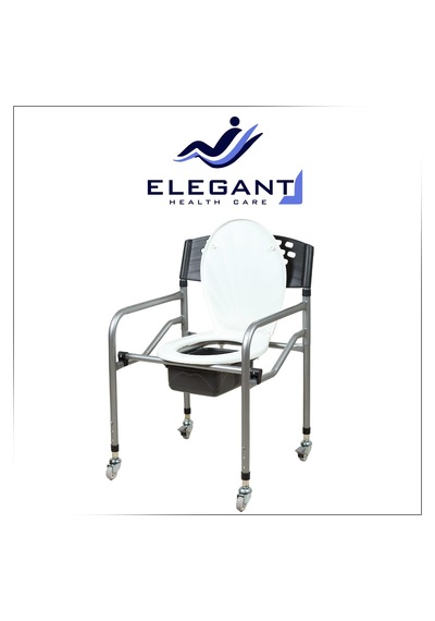 Elegant Katlanabilir Tuvalet Sandalye Gri Renk