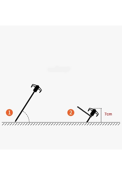 Naturehike Çadır Kazığı 25 Cm Galvanizli Demir 2 Pcs Turuncu Çok Renkli