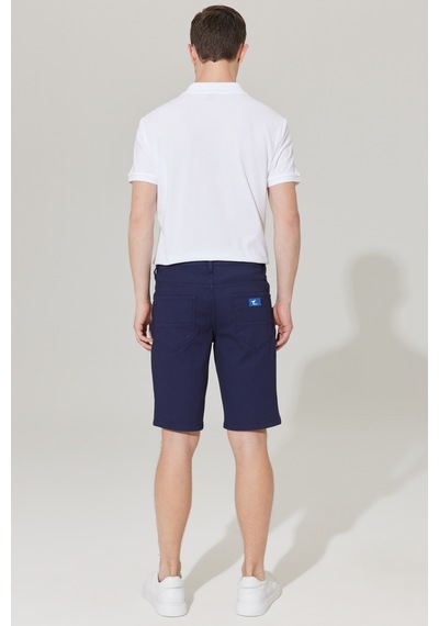 Ac&Co / Altınyıldız Classics Erkek Lacı Slim Fit Dar Kesim 5 Cep Armürlü Şort Çok Renkli