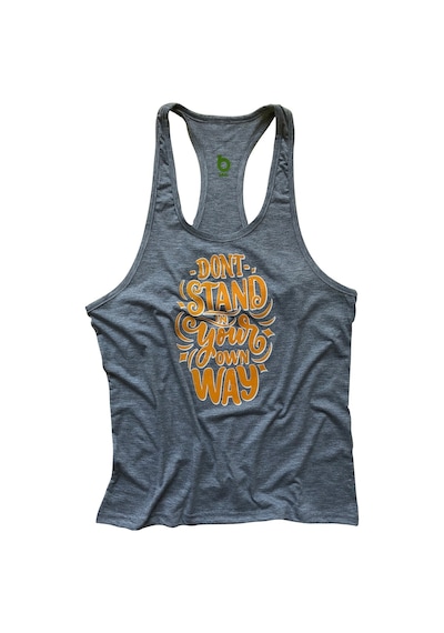 Bluu Fitness Gym Tank Top Sporcu Atleti Dontstand Gri