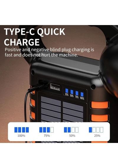 Jenerik Wison Ws-4343 Çok Fonksiyonlu Powerbanklı Solar Şarjlı Kamp Lambası Çok Renkli