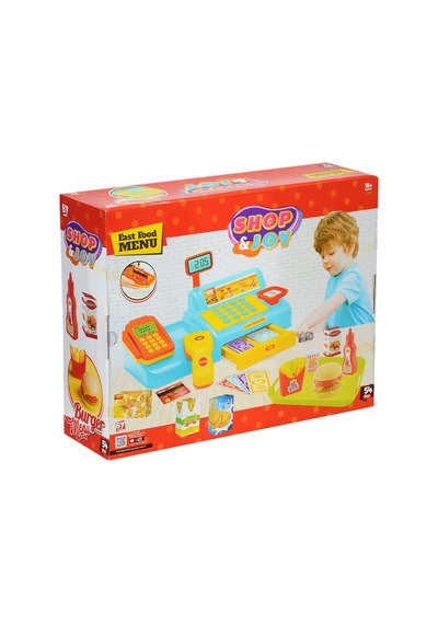 Shop-joy Yazar Kasa Ve Burger Seti 2 İn 1 Eğitici Yazar Kasa Oyun