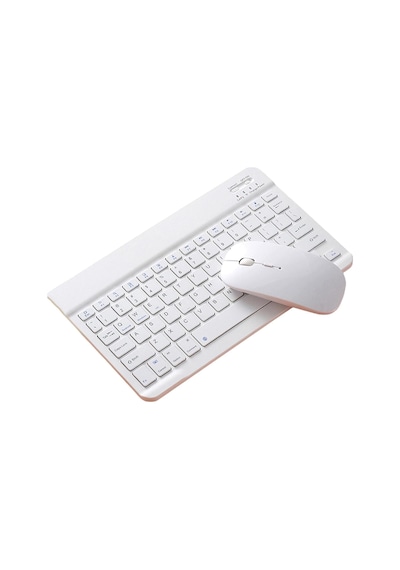 Bluetooth Apple Uyumlu iOS Apple Uyumlu iPad Android Windows Uyumlu Klavye Mouse Seti - Sessiz - Şarjlı - Combo - Ultra İ Diğer
