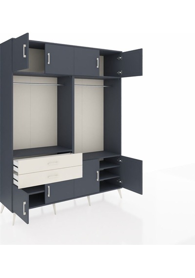 Hyperion Gardrop 7 Raflı 2 Çekmeceli 2 Askılı 176x44x221 Antrasit-antrasit/aytaşı Antrasit/aytaşı Hyperion Gardrop 7 Raflı 2 Çekmeceli 2 Askılı 176x44x221 Antrasit-antrasit/aytaşı Antrasit/aytaşı