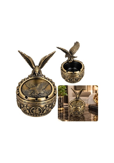 Sunup Sn-38895 Antik Bronz Kartal Figürlü Dekoratif Küllük