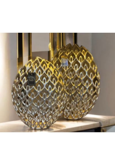 Emg-2042 48x38 Cm Dekoratif Metal Obje Seti Şık Ev Aksesuarı Minimal
