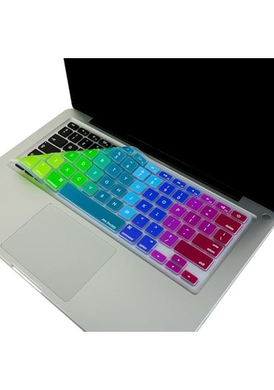 İngilizce Q Klavye Koruyucu Silikon Apple Macbook Air 13 & Pro 13/15 İle Uyumlu Us Amerikan Düz Enter A1278 A1502 A1425 A1369 A1466 A1286 A1398 Pembe Yeşil 12336001